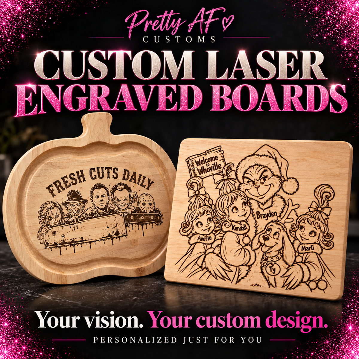 Custom laser engraved boards, your vision, your custom design